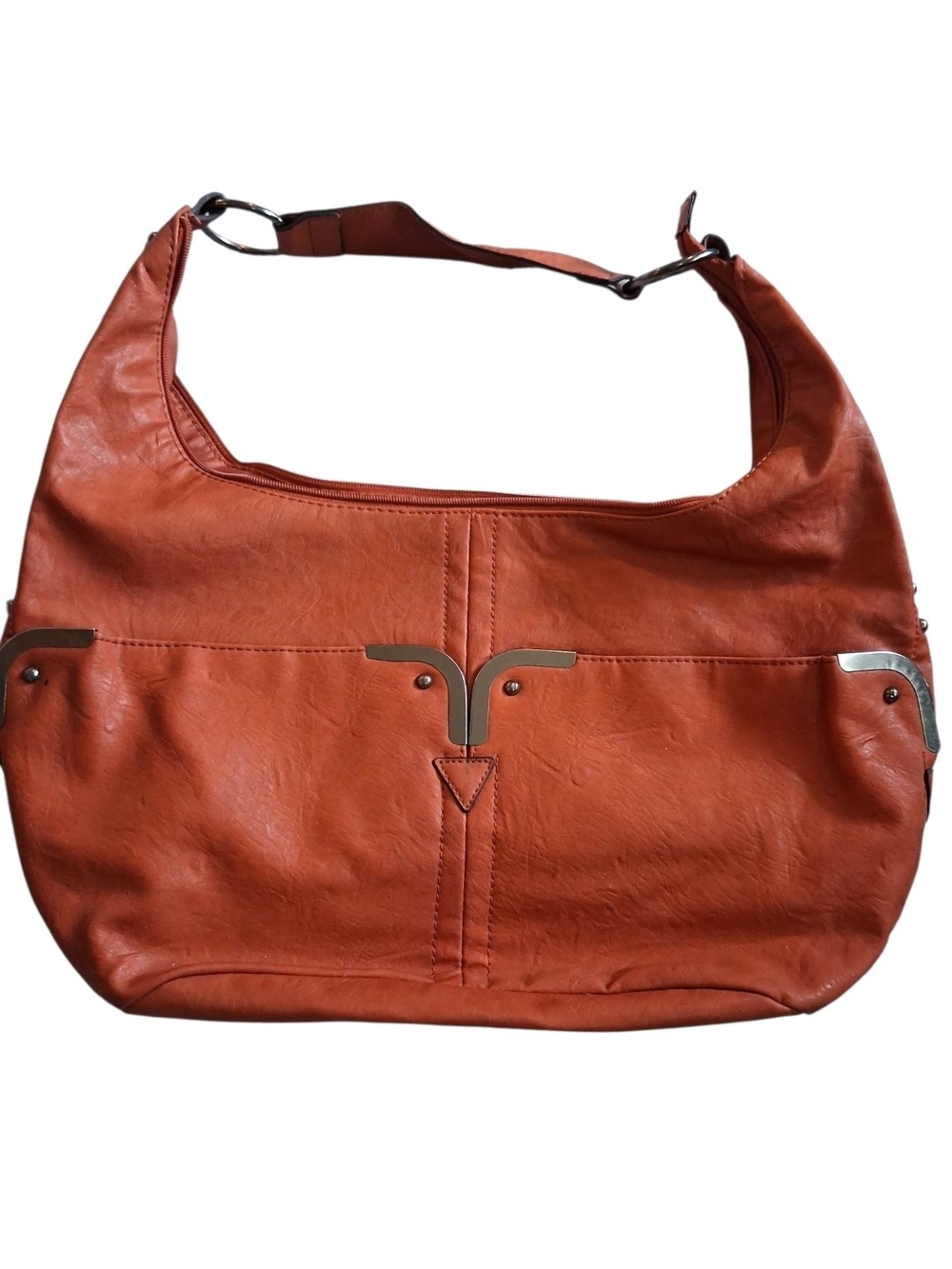 Women's  Hobo Bag - Rust Orange